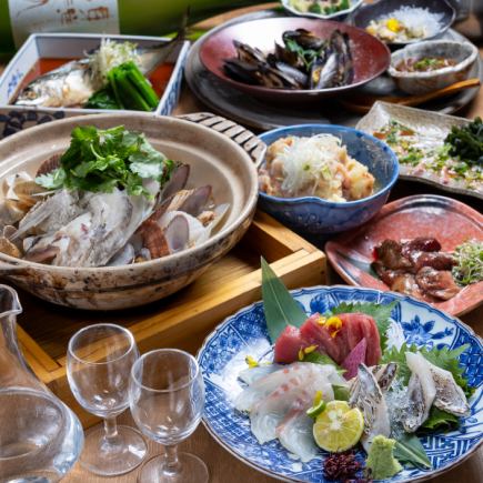 12月14日まで◎忘年会コース!酒蒸し・レア肝炙りも使用した90分飲み放題付きコース