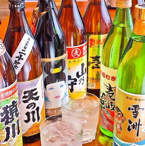 More than 20 types of shochu and sake ◎