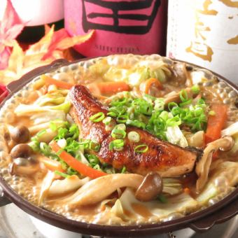 Chanchan-yaki with autumn salmon and mushrooms