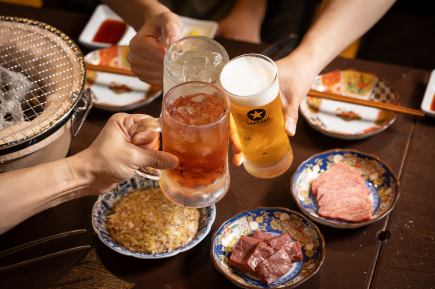 좌석만/무료 뷔페 코스 1650엔(부가세 포함)