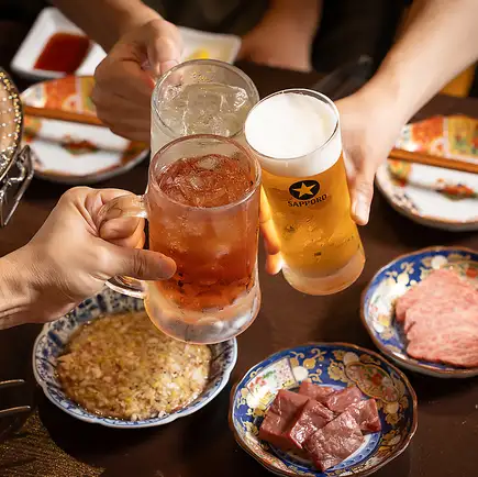 Table service only / All-you-can-drink course: 1800 yen (tax included)