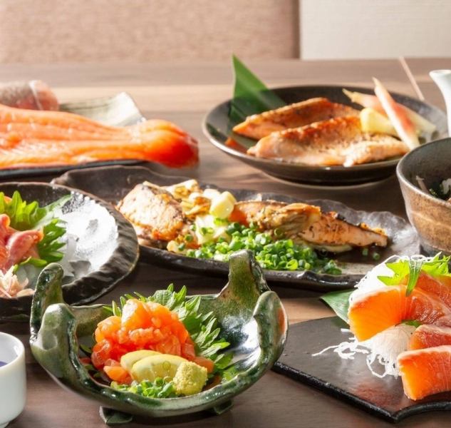 【当店おすすめ】宍粟産サーモンを使った多彩な料理