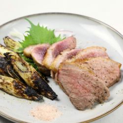 河内鴨のロース岩塩焼き