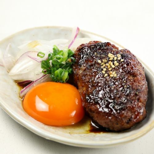 濃厚な卵とご一緒に♪『河内鴨のつくねバーグ』