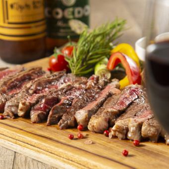 [3 hours all-you-can-drink] 2 types of specially selected steak and rich cheese risotto "Classic" 9 dishes total 5000 yen ⇒ 4000 yen