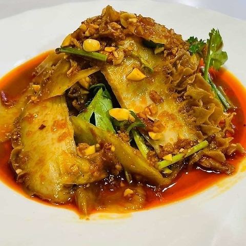 Beef tripe with red oil