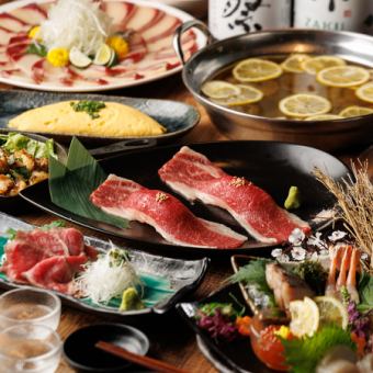 【人気No1★】市場直送ブリを使用した『レモンぶりしゃぶコース』3時間飲み放題付き全9品6000円