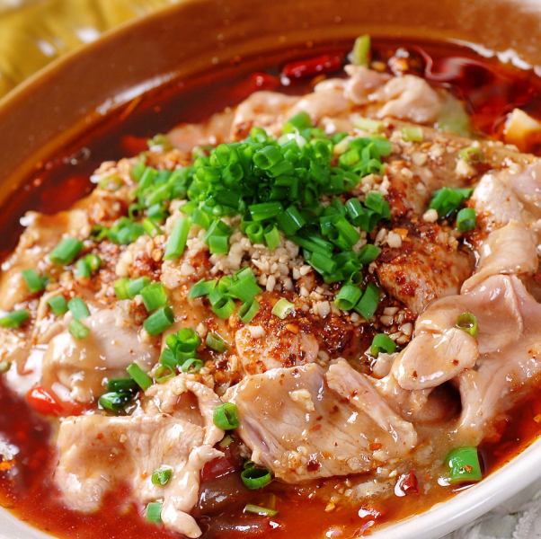 【隐藏名店 距离本千叶站步行5分钟】可以吃到最火辣的中国菜♪又辣又香！“水煮肉片”