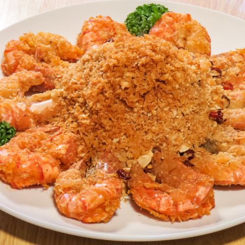 Stir-fried big shrimp with chili garlic (10 fish)