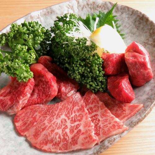 Offering domestic beef including Shiraoi beef