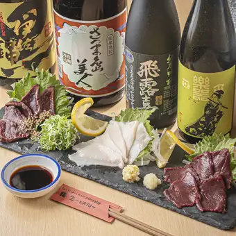 馬刺し三種盛り合わせ