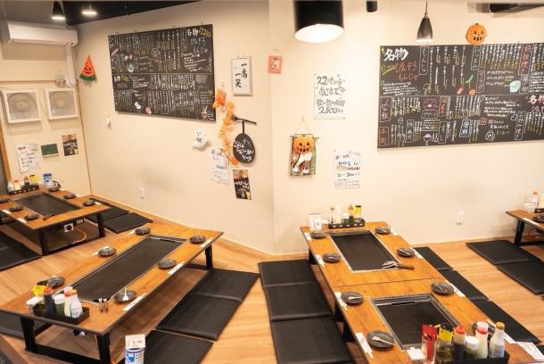 店内全席お座敷となっております。団体様、貸し切り大歓迎!