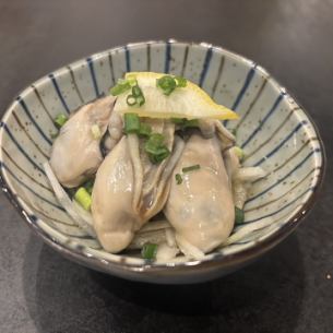 ゆで牡蠣ポン酢