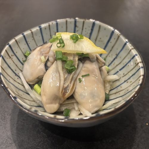ゆで牡蠣ポン酢