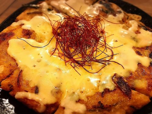Cheese seafood pancake