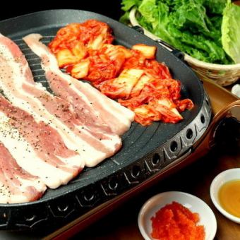 [Advance reservation only] Popular samgyeopsal set 90 minutes all-you-can-eat 2,980 yen