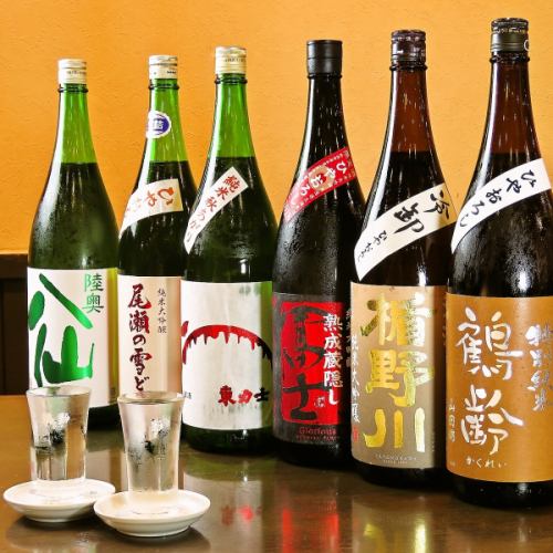 A variety of Japanese sake!