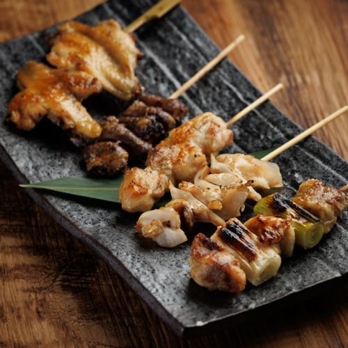 直火焼き鳥5種盛り