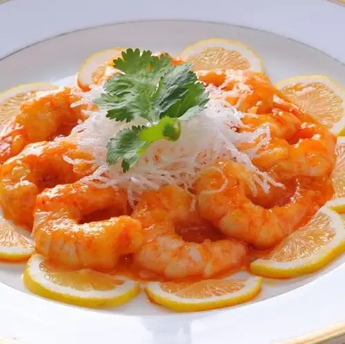 Stir-fried shrimp in chili sauce (serves 1-2 people)