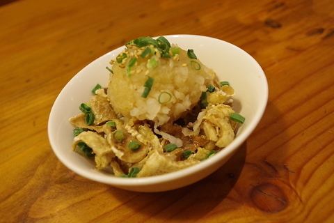 Ray fin/chicken skin with ponzu sauce each