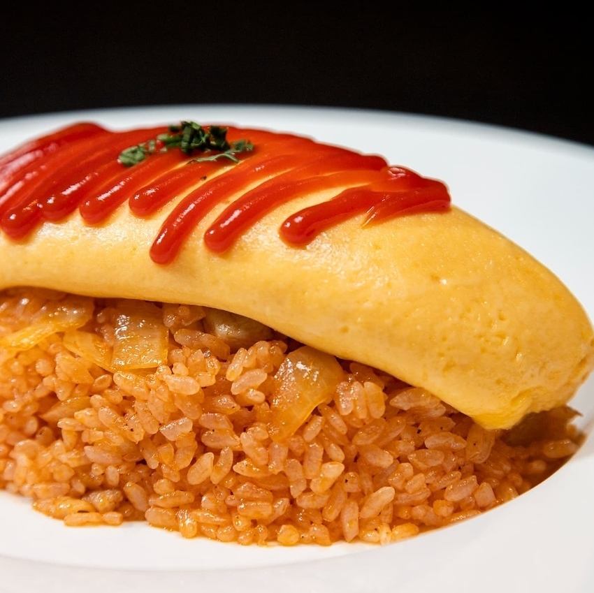 リコッタチーズINオムレツ。チキンライスと夢のコラボレーション