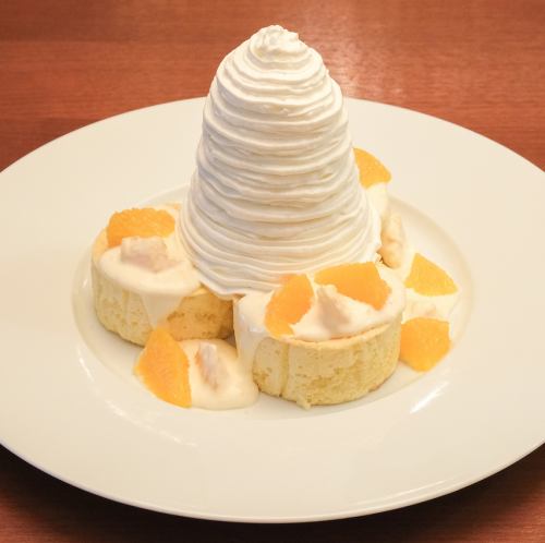オレンジとレアフロマージュのパンケーキ