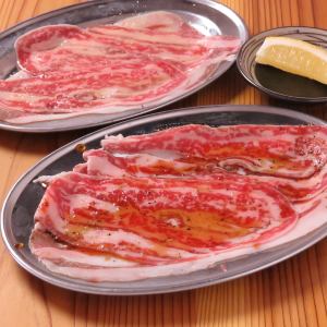 黒毛和牛薄切りカルビ　2種盛り