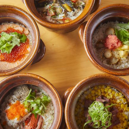 【新年派对，一月/二月限定套餐】稻草烤宫崎牛肉、炉端烧鸡肉、陶罐极致套餐 6,000日元