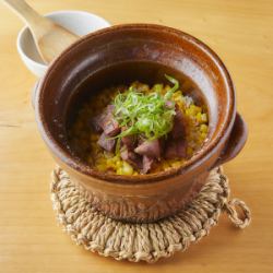 A5 Wagyu beef and corn