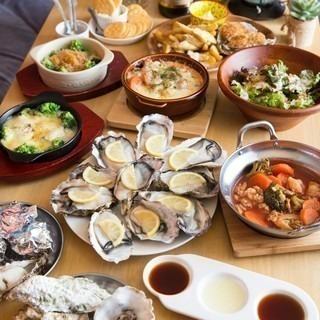 Oysters, seafood and steaks! The most popular luxury course with 9 dishes