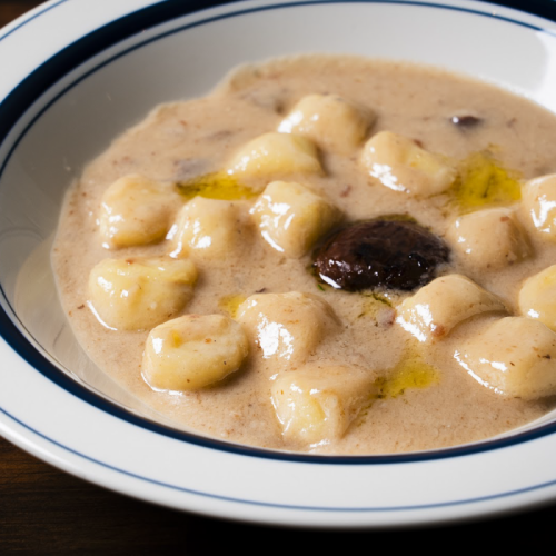 栗とゴルゴンゾーラチーズのニョッキ