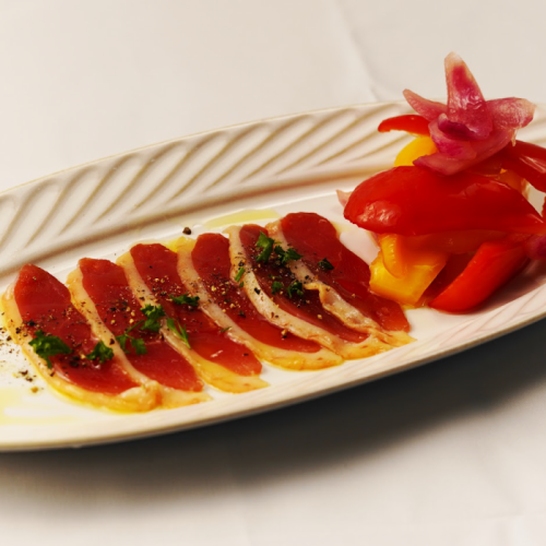 鴨生ハムとパプリカコンディマン