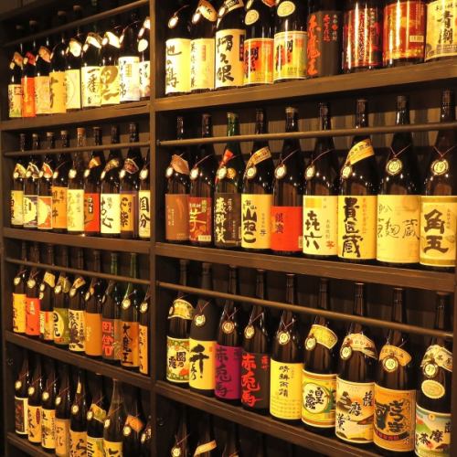 We always have more than 240 kinds of shochu.