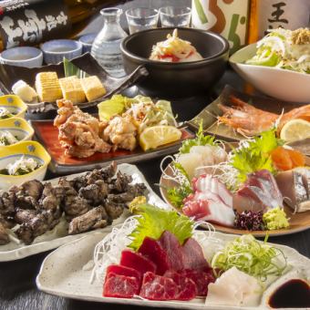 [Various banquets] 120 minutes [all-you-can-drink] included! 10-course course including 5 types of sashimi + horse sashimi + salt-grilled angel shrimp, etc. 5,500 yen (tax included)