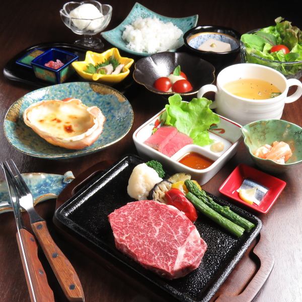 [For birthdays and anniversaries] Special Yonezawa beef steak course <<Chateaubriand 130g>> 13,600 yen
