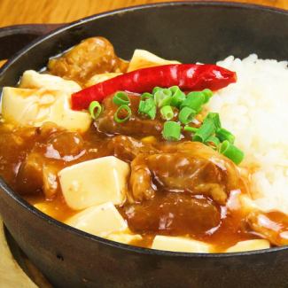 Melty beef tendon mapo rice bowl