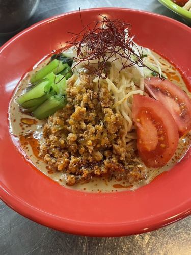 Chilled Dandan noodles with organic soy milk