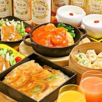 ★虎虎妈妈的标准★全5种手工料理<羽毛饺子套餐>2000日元+1种饮料♪