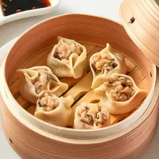 【蒸し餃子】海老と竹の子と椎茸の蒸し餃子（Steamed Shrimp Dumplings With Bamboo Shoots And Mushroom）