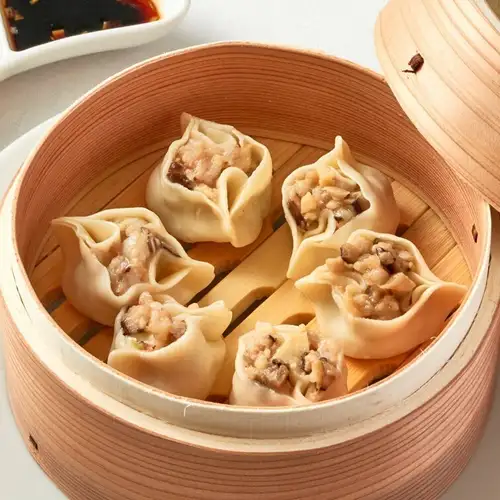【蒸し餃子】海老と竹の子と椎茸の蒸し餃子（Steamed Shrimp Dumplings With Bamboo Shoots And Mushroom）