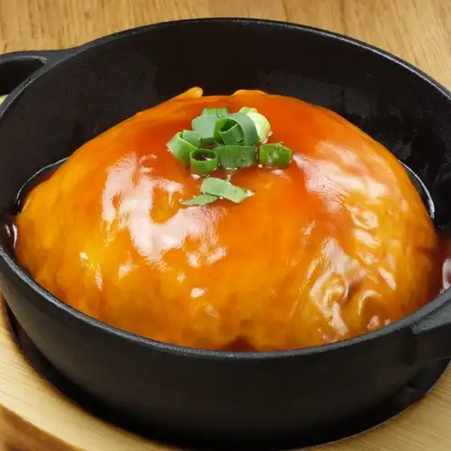 【飯類】甘酢のやさしい天津飯（Crab Meat Omelet With Sweet Sour Sauce On Rice）