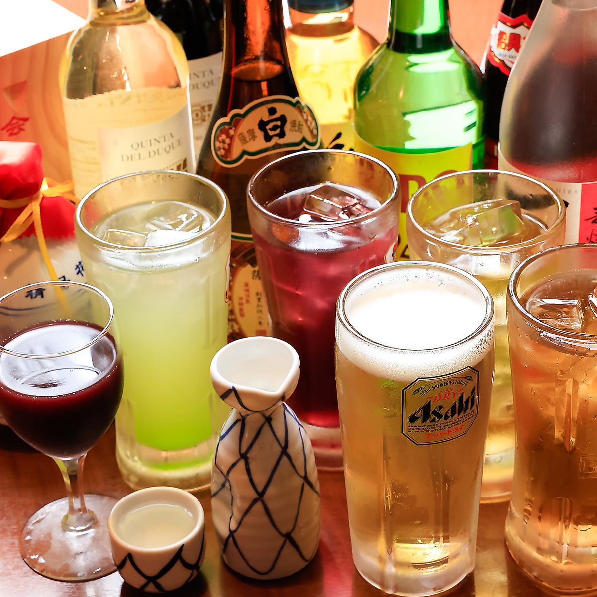 A wide variety of alcoholic drinks available all you can drink!