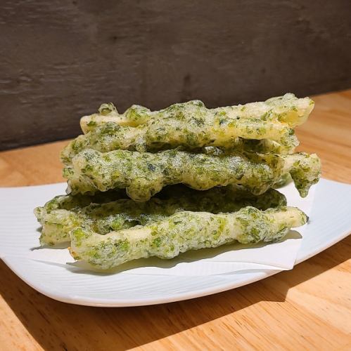 Fried Chitara with Seaweed