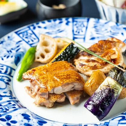 “純鶏”名古屋コーチン 特上もも肉とむね肉の鉄板焼き御膳