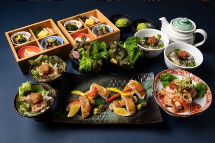ネット予約限定価格【2時間飲み放題付き(L.O.30分前)】 かしわのお手軽コース 5,000円→4,500円