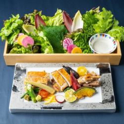 熊本産うまかハーブ鶏・愛知県産木曾美水鶏　もも肉・むね肉とせせりの盛合せ　約二人前