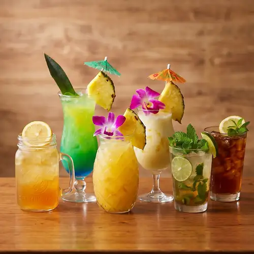 A "tropical" drink that will get you in the mood for a tropical paradise.