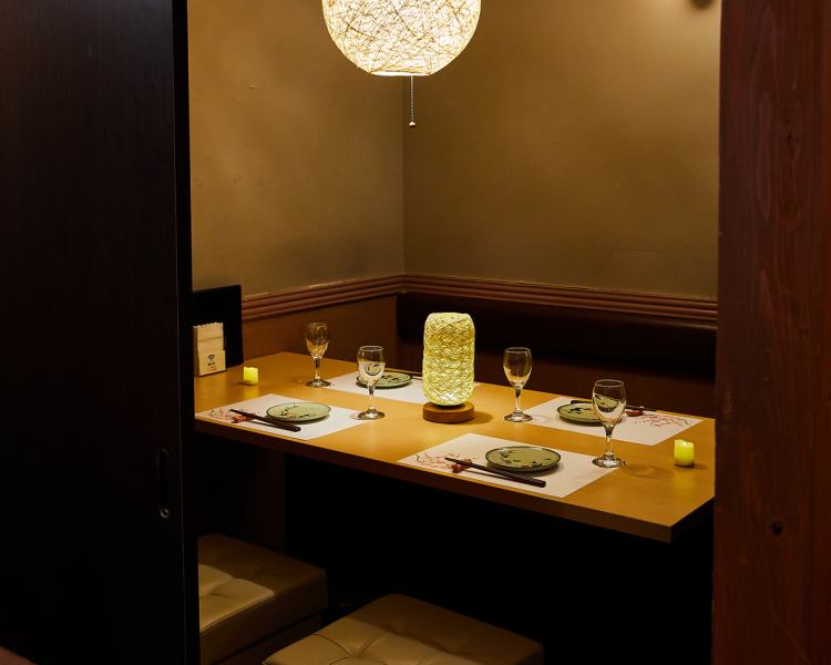 [Private room with half sofa seats] All private rooms have half sofa seats, so you can spend a relaxing time! Of course, you can also use it at lunch time, so please feel free to call us if you want to use it for a large number of people at lunch time ☆
