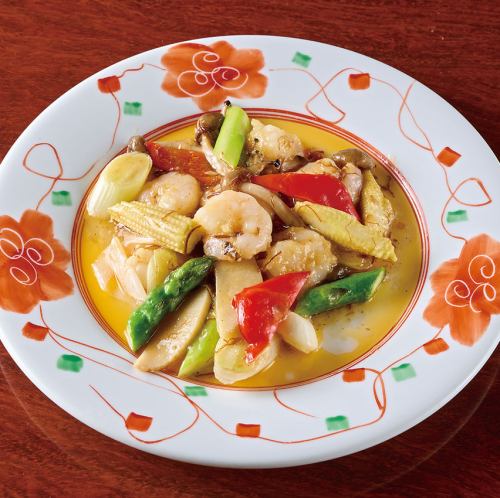 海老と彩り野菜のXO醤炒め