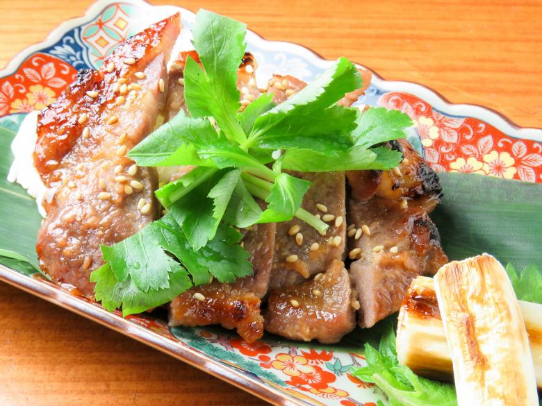 Oven-baked olive pork marinated in miso